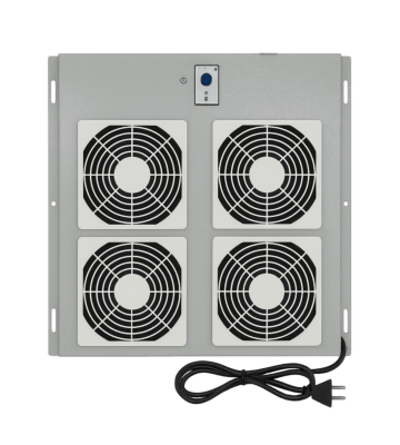 Paquete de ventiladores con 4 ventiladores y termostato, apto para armarios de servidores exteriores.