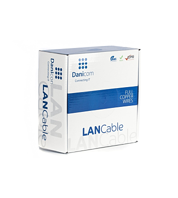 Cable flexible DANICOM CAT6A U/UTP de 100 m en rollo - PVC (Fca)