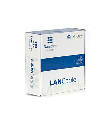 Cable flexible DANICOM CAT6A U/UTP de 50 m en rollo - PVC (Fca)