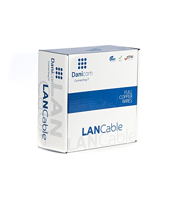 Cable rígido para exteriores DANICOM CAT5e FTP de 100 m en rollo - PE (Fca)
