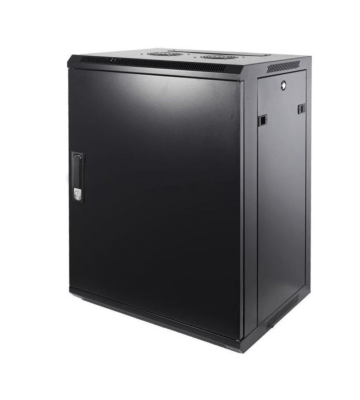 Armario de pared de 15U con puerta metálica de 600x600x770 mm (ancho x profundidad x alto)