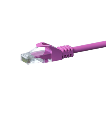 Cable de conexión UTP CAT5e de 5 m, color rosa - 100 % cobre