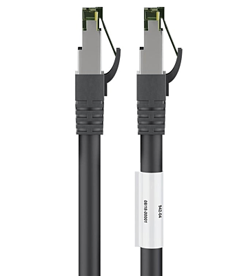 Cable de conexión Cat8 S/FTP (PIMF) de 5 m, color negro