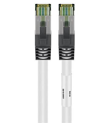 Cable de conexión Cat8 S/FTP (PIMF) de 1 m, color blanco