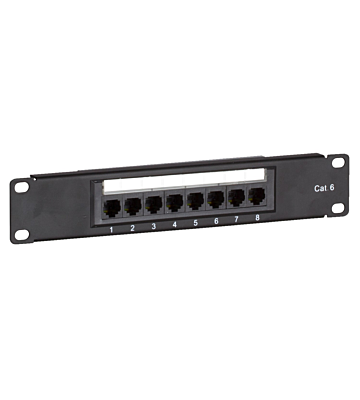 Panel de conexión UTP CAT6 de 10 pulgadas - 8 puertos