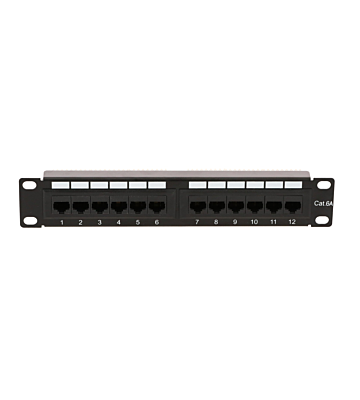 Panel de conexión UTP CAT6a de 10 pulgadas - 12 puertos