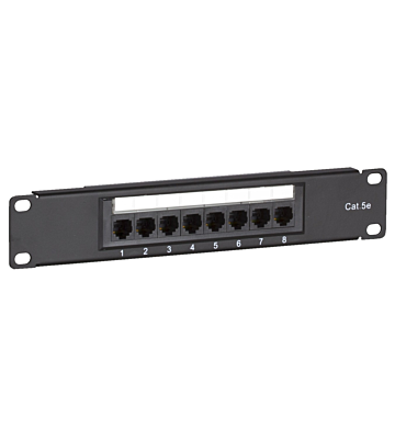 Panel de conexión UTP CAT5e de 10 pulgadas - 8 puertos
