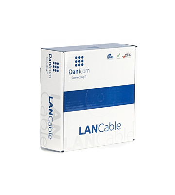 Cable CAT6 S/FTP de 100 m en carrete, flexible, gris, CCA