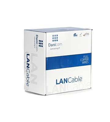 DANICOM CAT7 S/FTP 100m cable en rollo rígido - LSZH (Dca)