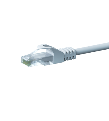 Cable de conexión UTP CAT5e de 2 m, blanco - 100 % cobre