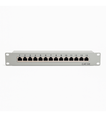 Panel de conexión STP de 12 puertos Cat5 de 10 pulgadas
