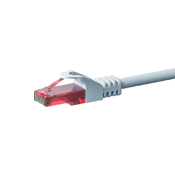 Cable de conexión UTP CAT6 de 15 m, blanco - 100 % cobre