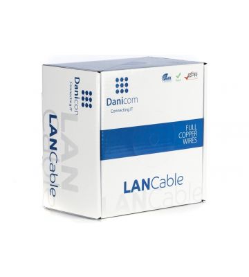 Cable flexible DANICOM CAT6 FTP de 100 m en rollo - PVC (Fca)