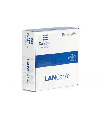 Cable flexible DANICOM CAT5E UTP de 100 m en rollo - PVC (Fca)