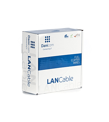 Cable rígido DANICOM CAT5E FTP de 50 m en rollo - LSZH (Dca)