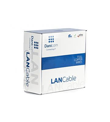 DANICOM CAT6 UTP 100m cable en rollo rígido - LSZH (Dca)