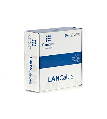 Cable rígido DANICOM CAT6 UTP de 50 m en rollo - LSZH (Dca)