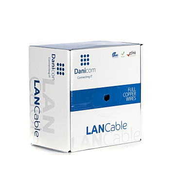 Cable rígido DANICOM CAT6A U/UTP de 100 m en rollo - LSZH (Dca)