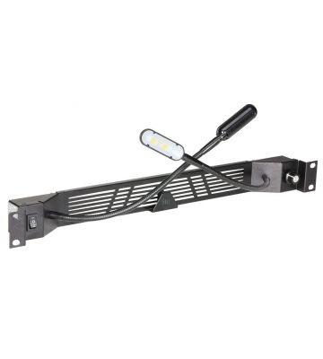 Iluminación LED tipo cuello de cisne de 19 pulgadas + regulador de intensidad - blanco/azul