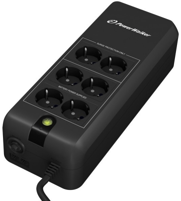 Sistema de alimentación ininterrumpida (UPS) PowerWalker Off-Line de 600 VA