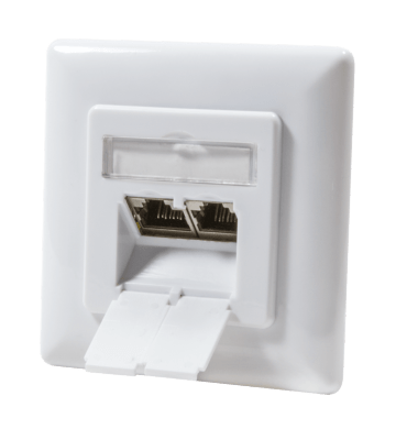 Caja de empotrar CAT6 UTP/STP, blanca