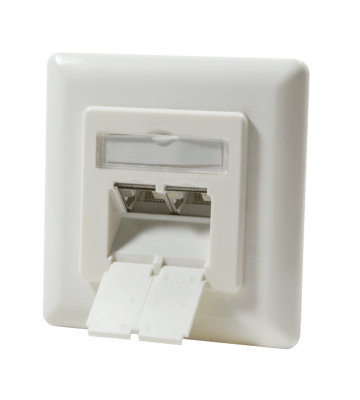 Caja de empotrar Cat6a UTP/STP, color marfil