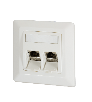Placa frontal Keystone, color marfil