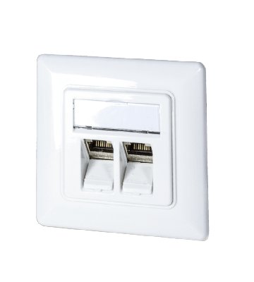 Placa frontal Keystone, blanca