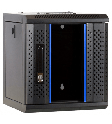 Armario para servidores de 10 pulgadas y 6U con puerta de cristal, 312 x 310 x 352 mm (ancho x profundidad x alto).