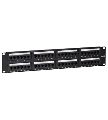 Panel de conexiones UTP CAT6 - 48 puertos