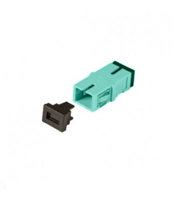 Acoplamiento multimodo Keystone SC-SC simplex turquesa