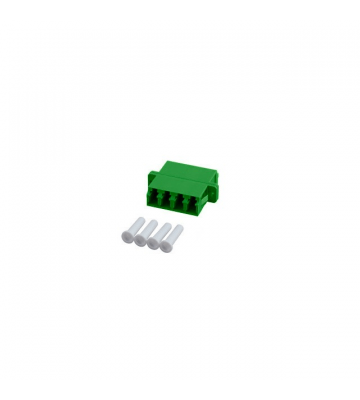 Acoplamiento monomodo LC-LC cuádruple verde de 4 vías