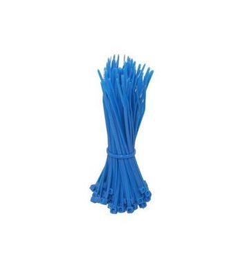 Bridas para cables de 140 mm, color azul - 100 unidades
