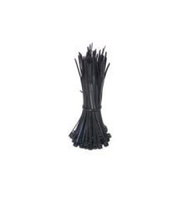 Bridas para cables de 100 mm, negras - 100 unidades