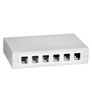 Caja de medios Keystone de 12 puertos