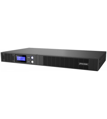 Sistema de alimentación ininterrumpida (UPS) PowerWalker de onda sinusoidal pura interactiva en línea de 750 VA, modelo R1U.