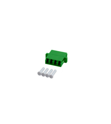 Acoplamiento monomodo LC-LC cuádruple verde de 4 vías