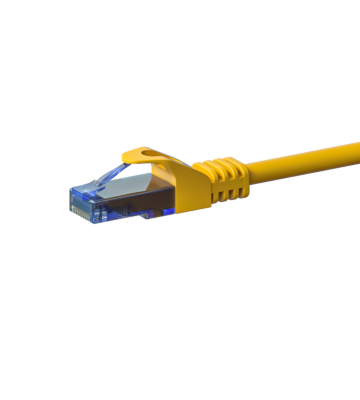 Cable de conexión UTP CAT6a de 2 m, color amarillo - 100 % cobre