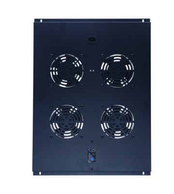 Paquete de ventiladores con 4 ventiladores y termostato adecuado para armarios de servidores de pie con una profundidad de 800 mm