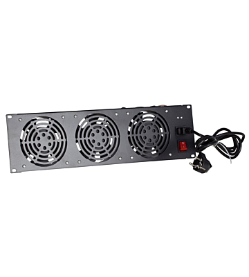 Paquete de ventiladores con 3 ventiladores aptos para colocar entre los postes verticales - 3U