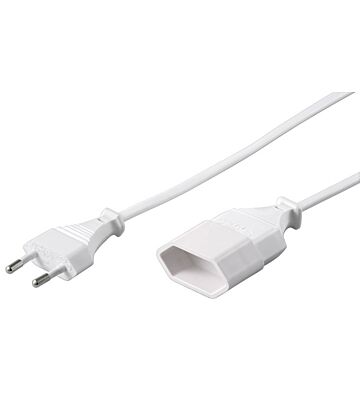 Cable de extensión de alimentación con enchufe europeo de 3 m, color blanco