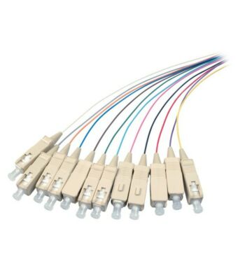 Juego de 12 piezas de latiguillos de fibra de vidrio OS2 de colores para SC/APC