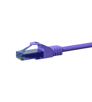 Cable de conexión UTP CAT6a de 5 m, color morado - 100 % cobre