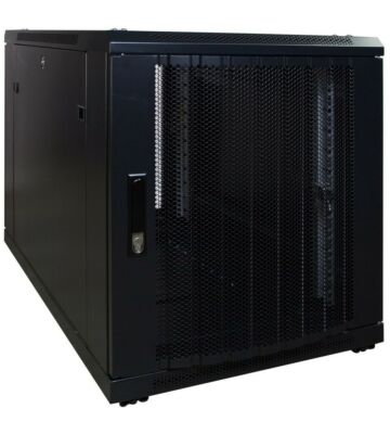 Armario para miniservidor de 12U con puerta perforada de 600x1000x720 mm (ancho x profundidad x alto)
