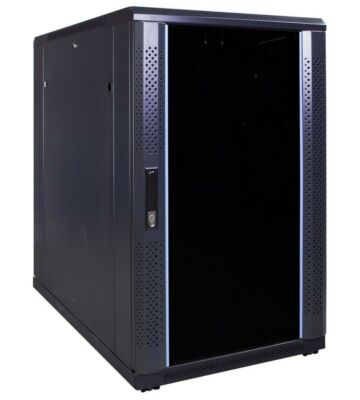 Armario para servidores de 18U con puerta de cristal de 600x1000x1000 mm (ancho x profundidad x alto)