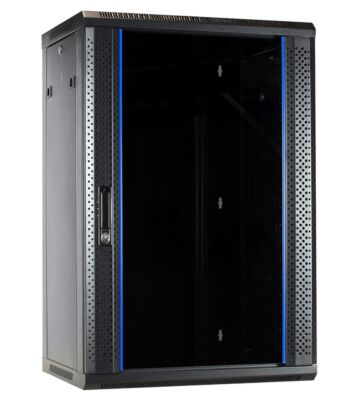 Armario de pared de 18U sin montar con puerta de cristal 600x450x900 mm (Ancho x Profundidad x Alto)