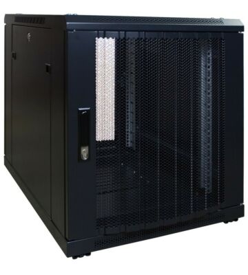Armario mini servidor de 12U con puerta perforada de 600x600x720 mm (ancho x profundidad x alto)