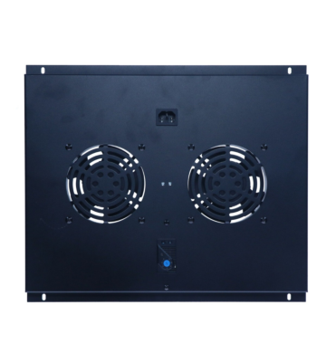 Paquete de ventiladores con 2 ventiladores y termostato adecuado para armarios de servidores de pie con una profundidad de 600 mm
