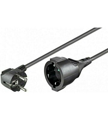 Cable de extensión Schuko de 10 m, color negro