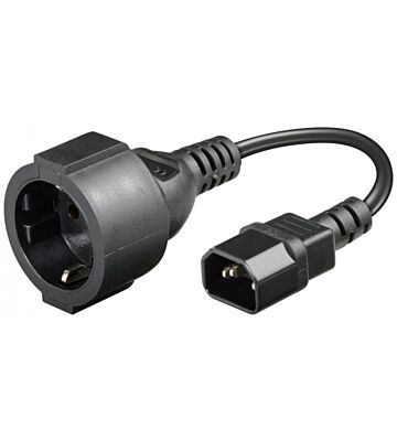 Cable de alimentación con enchufe CA a C14 de 0,15 m - adaptador